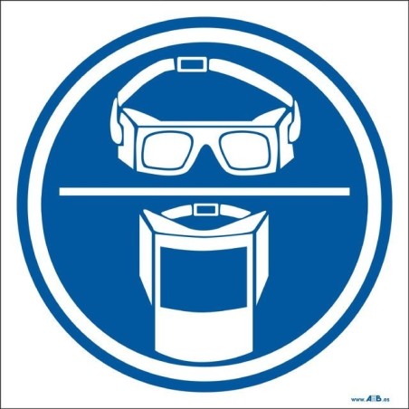 Uso obligatorio de gafas o pantalla