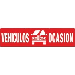 Pancarta vehículos de ocasión rojo