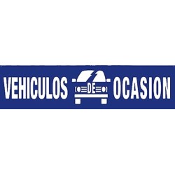 Pancarta vehículos de ocasión azul