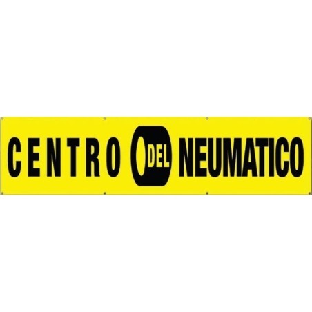 Pancarta centro del neumático