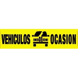 Pancarta vehículos de ocasión amarillo