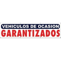 PANCARTA VEHICULOS DE OCASION GARANTIZADOS