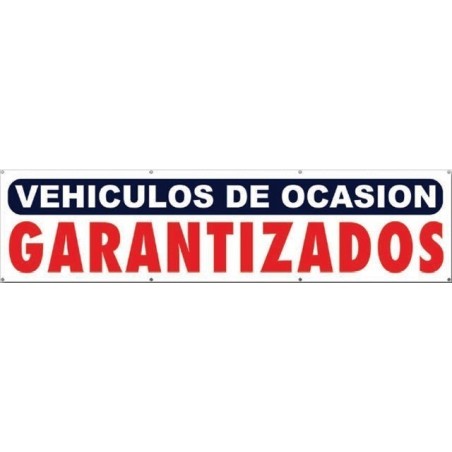 PANCARTA VEHICULOS DE OCASION GARANTIZADOS