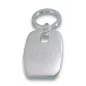 Llavero rectangular plata laser