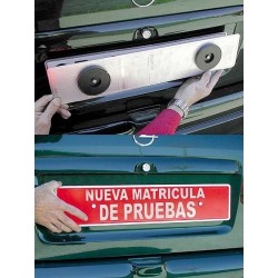 Imán matrícula de pruebas