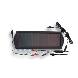 Cargador solar para mantenimiento de baterías.