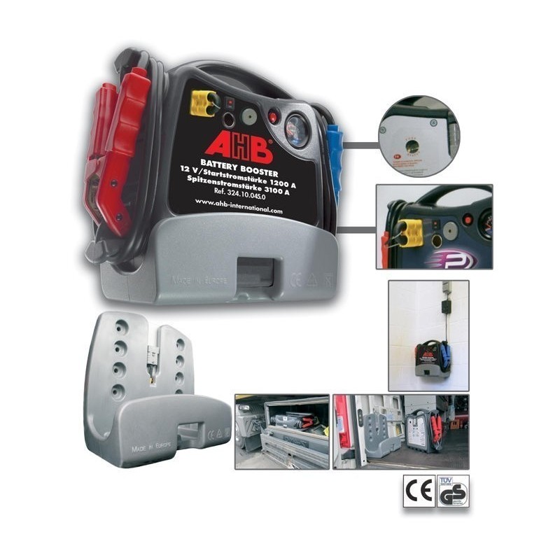Battery booster con estación de carga