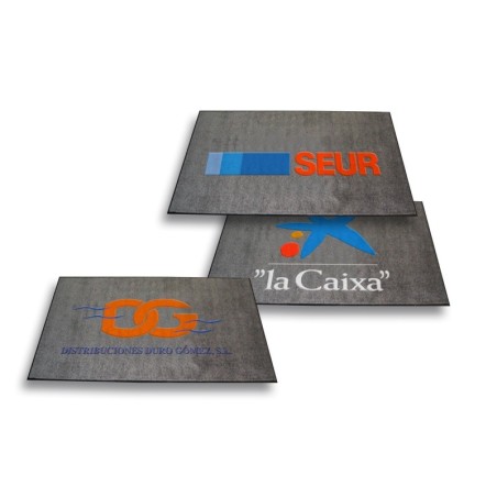 Alfombra de bienvenida con logotipo