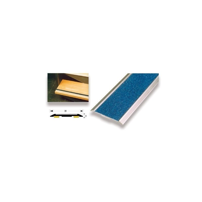Perfil aluminio antideslizante