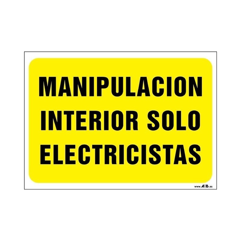 Manipulación interior solo por electricistas