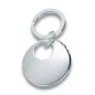Llavero redondo plata láser