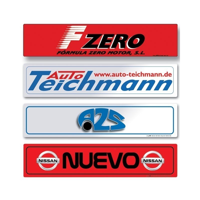 Matrícula publicitaria personalizada
