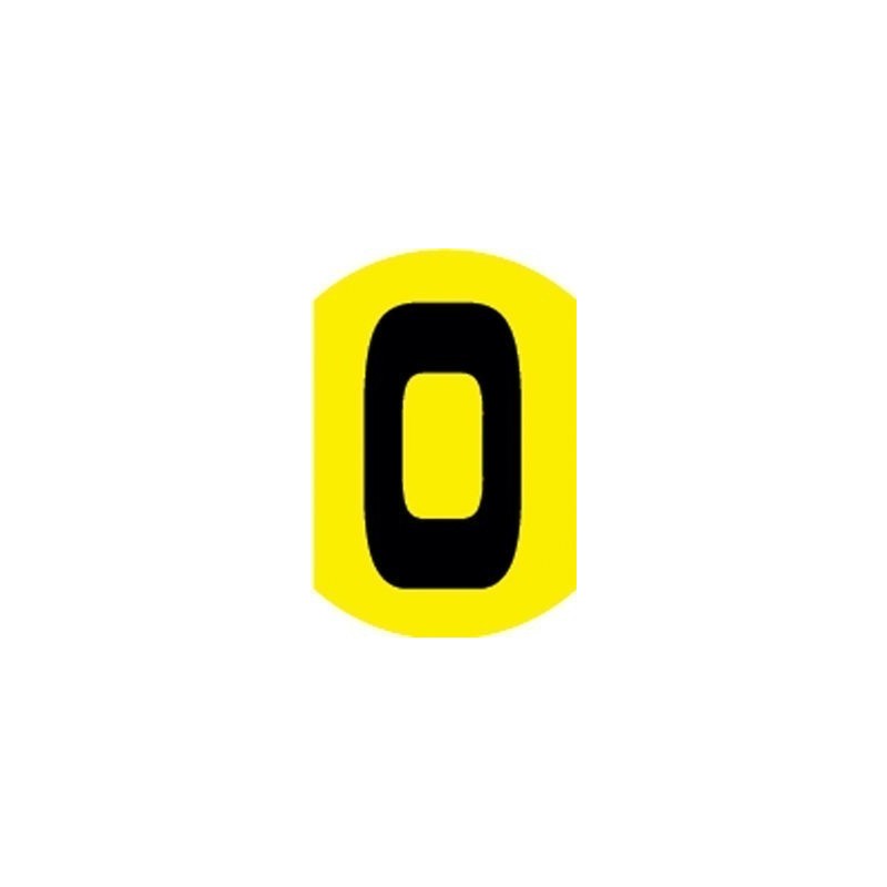 Cifras burbujas amarillo negro
