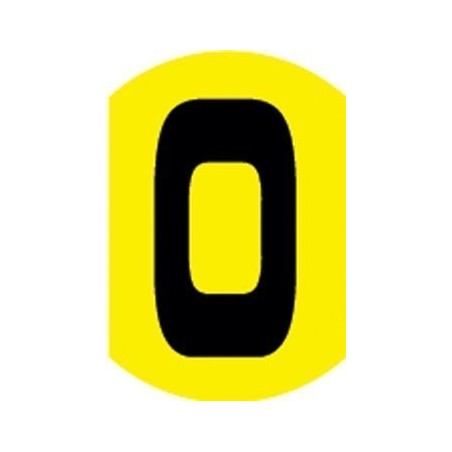 Cifras burbujas amarillo negro