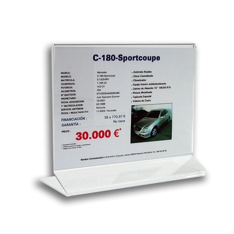 Expositor doble cara