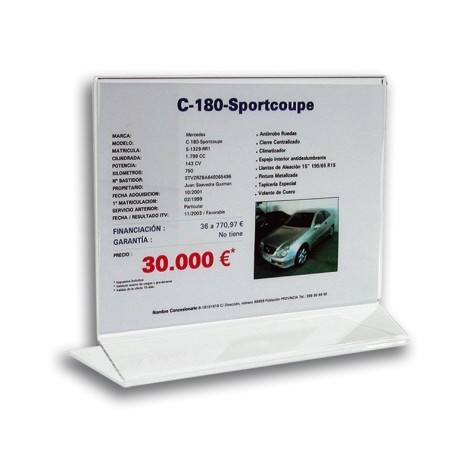Expositor doble cara