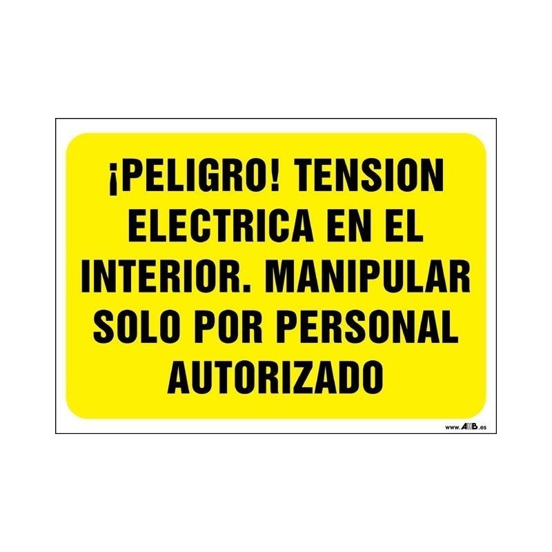 ¡Peligro! Tensión eléctrica en el interior. Manipular solo por personal autorizado