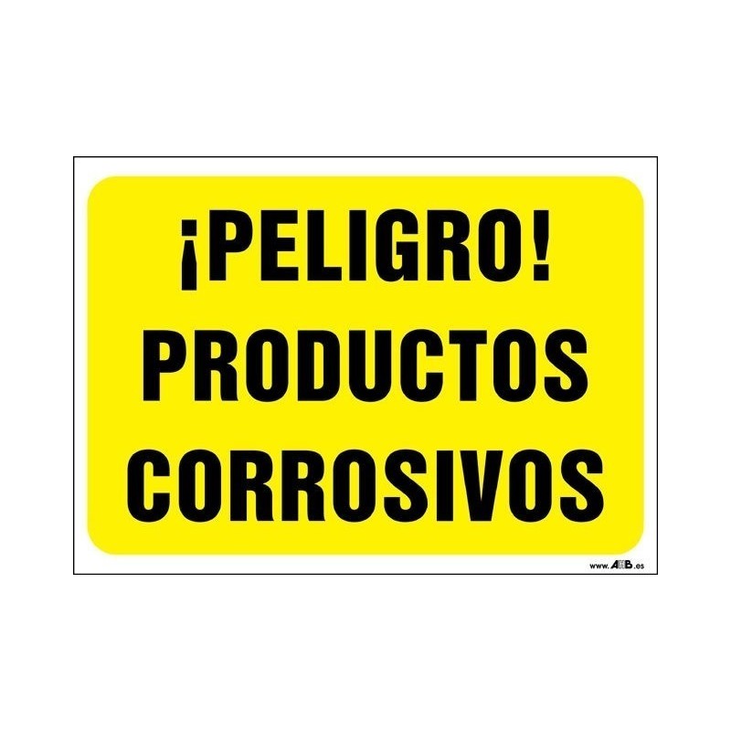 ¡Peligro! Productos corrosivos
