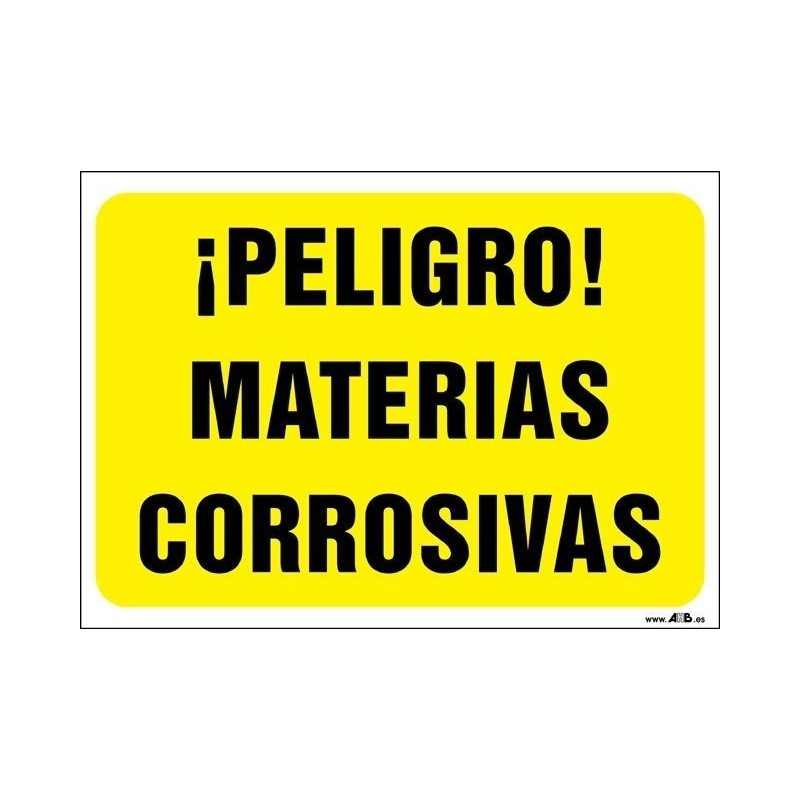 ¡Peligro! Materias corrosivas