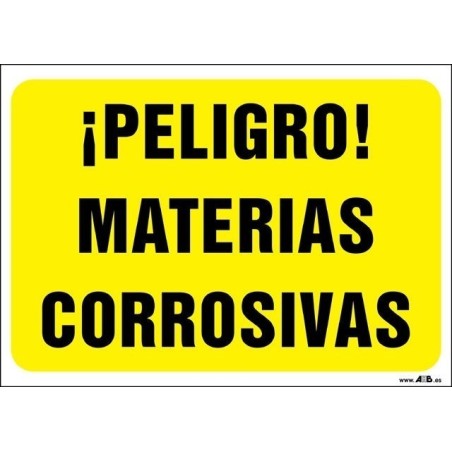 ¡Peligro! Materias corrosivas