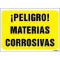 ¡Peligro! Materias corrosivas