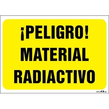 ¡Peligro! Material radiactivo