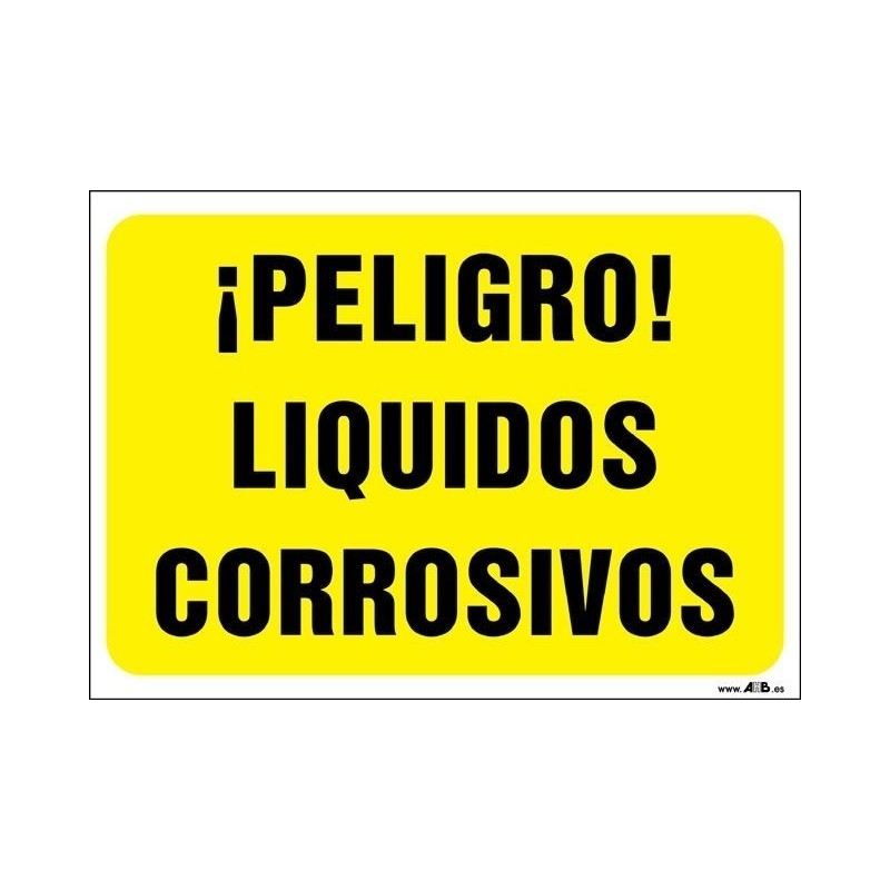 ¡Peligro! Líquidos corrosivos