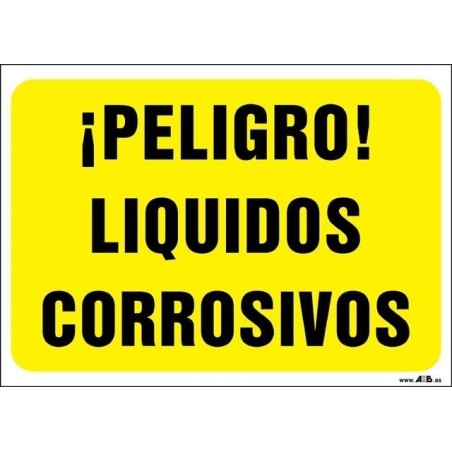 ¡Peligro! Líquidos corrosivos
