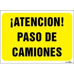 ¡Atención! Paso de camiones