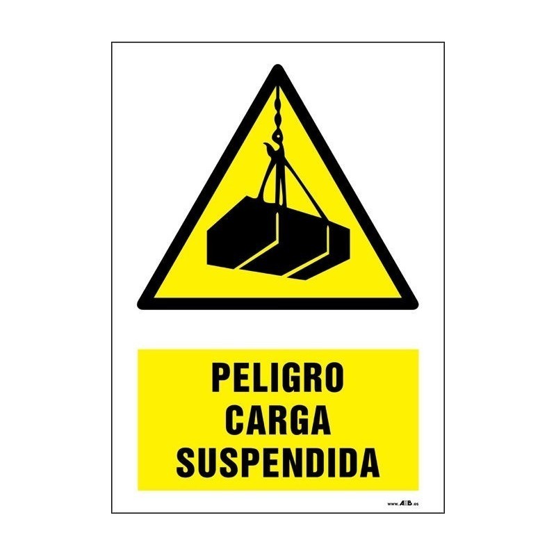 Peligro carga suspendida
