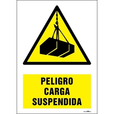 Peligro carga suspendida