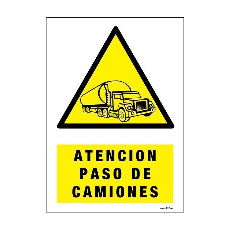 Atención paso de camiones