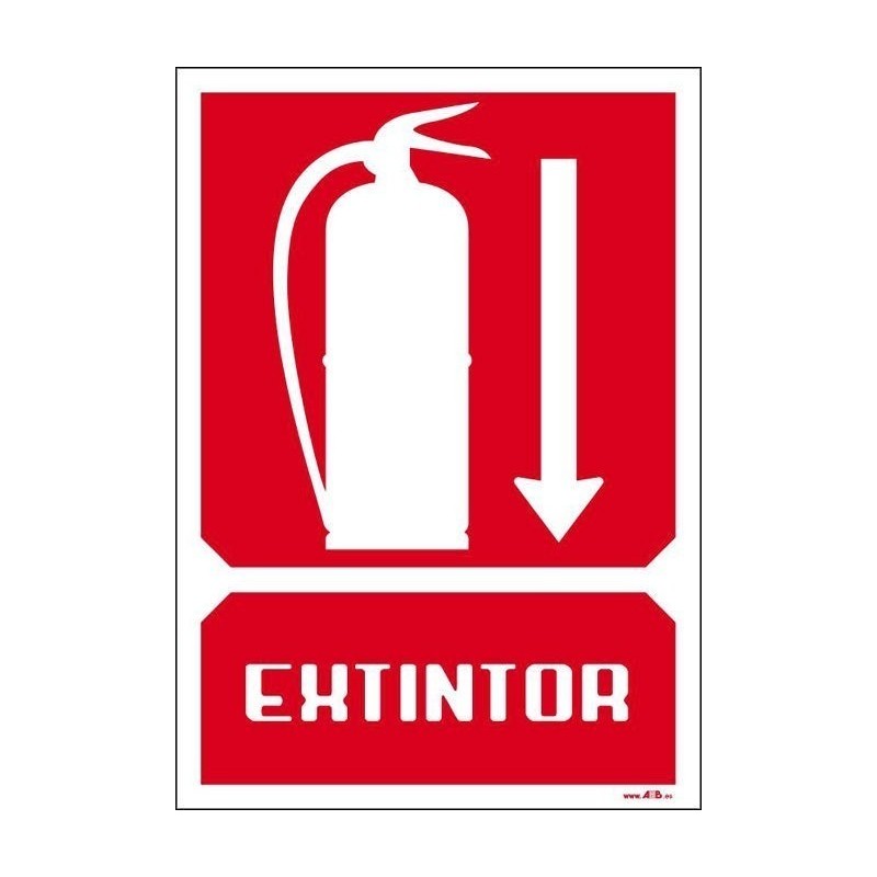 Extintor debajo