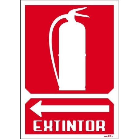 Extintor a la izquierda