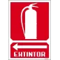 Extintor a la izquierda
