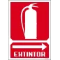 Extintor a la derecha