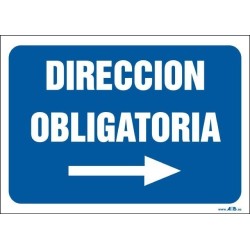 Dirección obligatoria. Flecha derecha