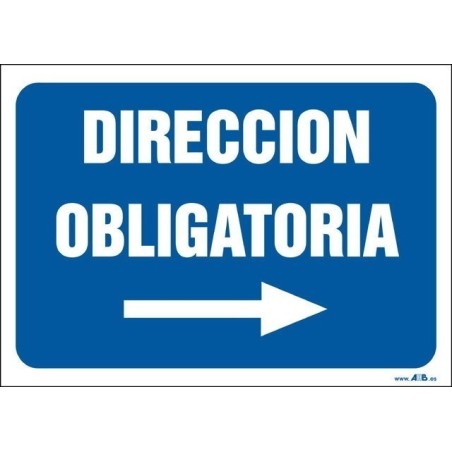 Dirección obligatoria. Flecha derecha