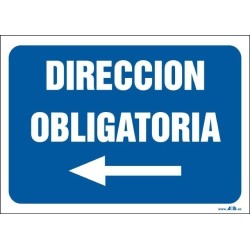 Dirección obligatoria. Flecha izquierda