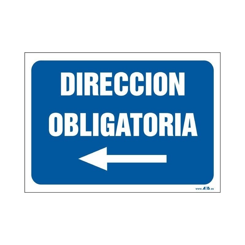 Dirección obligatoria. Flecha izquierda