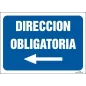 Dirección obligatoria. Flecha izquierda