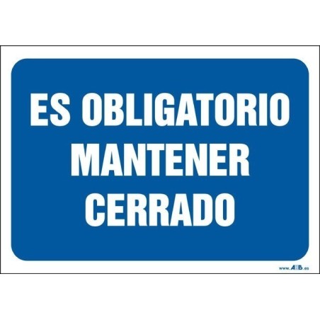 Es obligatorio mantener cerrado