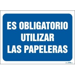 Es obligatorio utilizar las papeleras