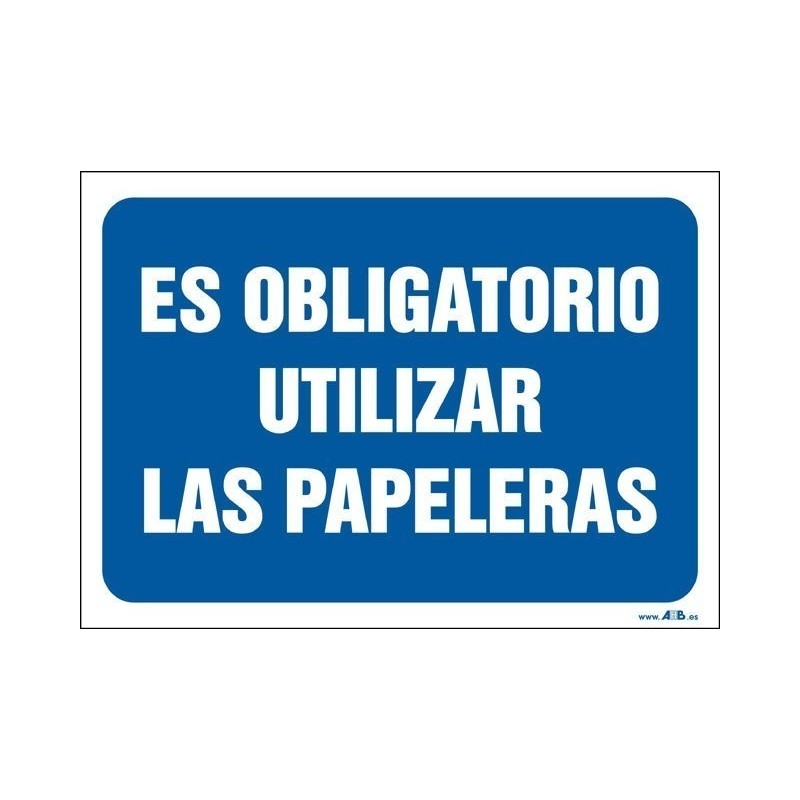 Es obligatorio utilizar las papeleras