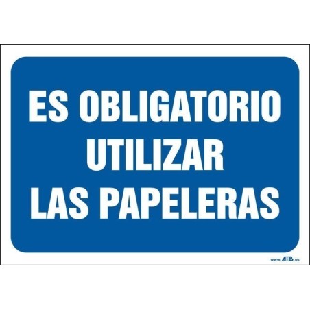Es obligatorio utilizar las papeleras