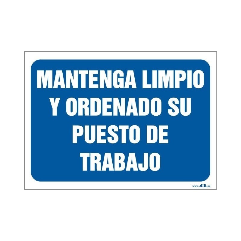 Mantenga limpio y ordenado su puesto de trabajo