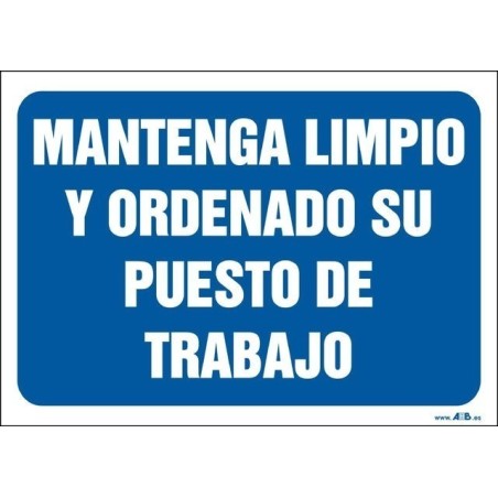 Mantenga limpio y ordenado su puesto de trabajo