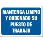 Mantenga limpio y ordenado su puesto de trabajo