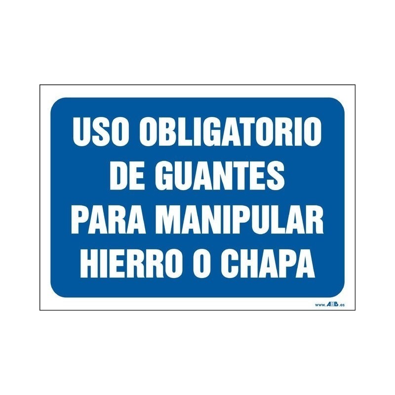Uso de guantes para manipular hierro o chapa
