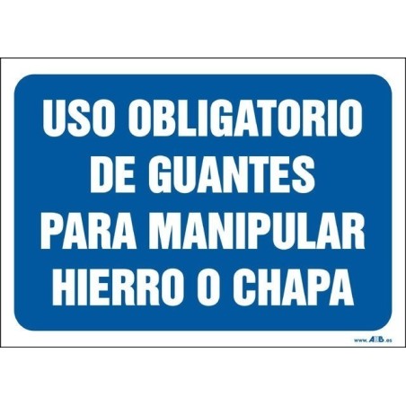 Uso de guantes para manipular hierro o chapa